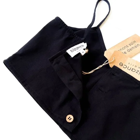 NWT bizance paris organic cotton crop top w/back button detail M - Picture 8 of 8